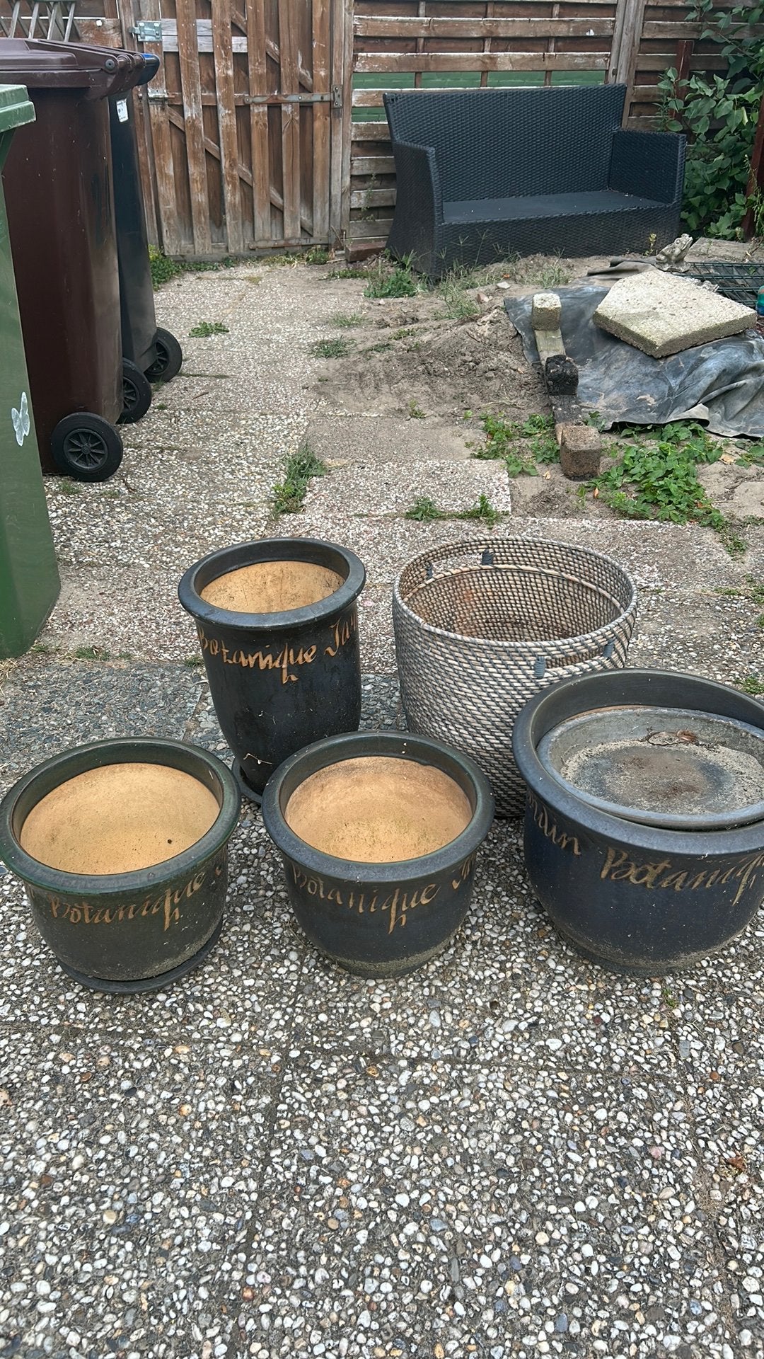 Gratis af te halen mooie potten, Ophalen, Kunststof, Gebruikt, Rond