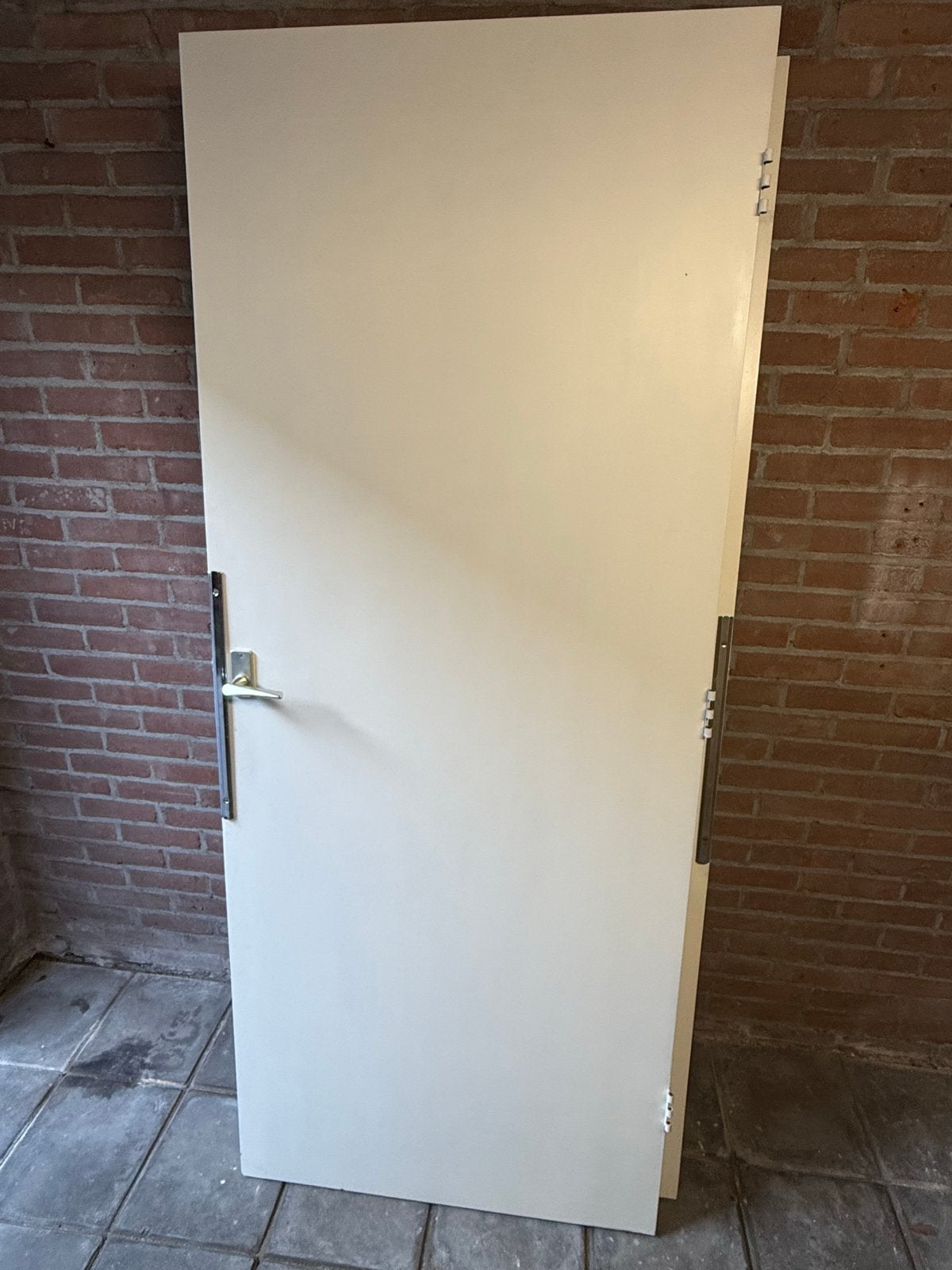 1 stompe binnendeur met klink en scharnier, Ophalen, Gebruikt, 80 tot 100 cm, Binnendeur