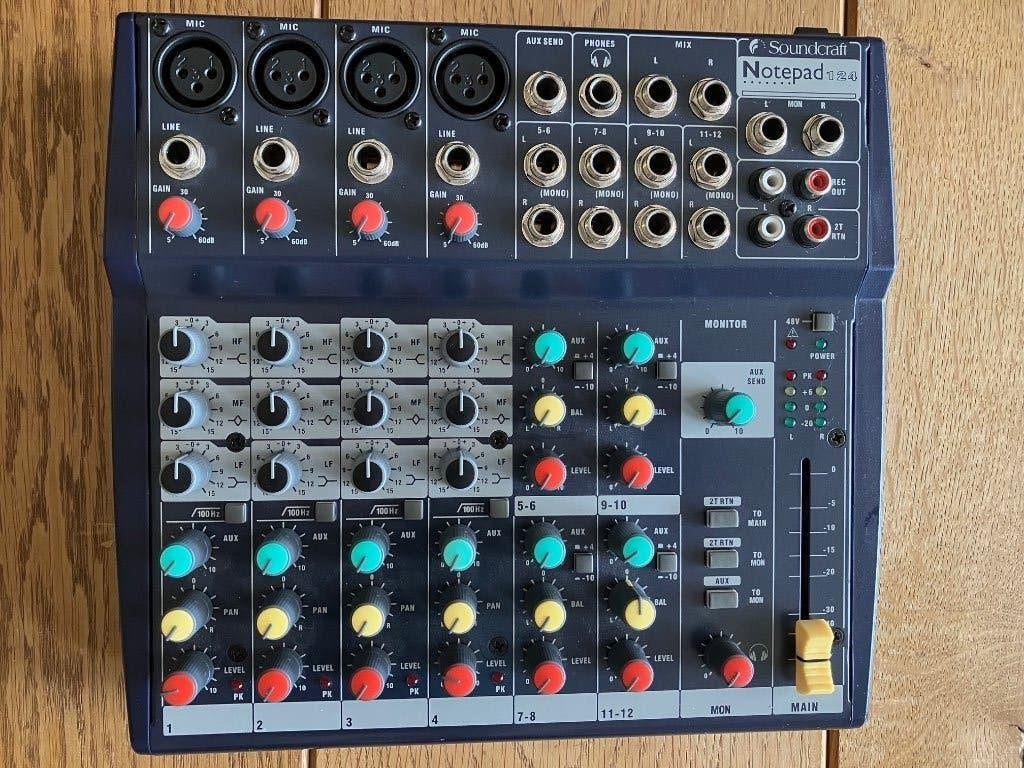 Soundcraft Notepad 124 mengpaneel mixer 8-kanaals in OVP, Muziek en Instrumenten, Ophalen of Verzenden, Zo goed als nieuw, 5 tot 10 kanalen