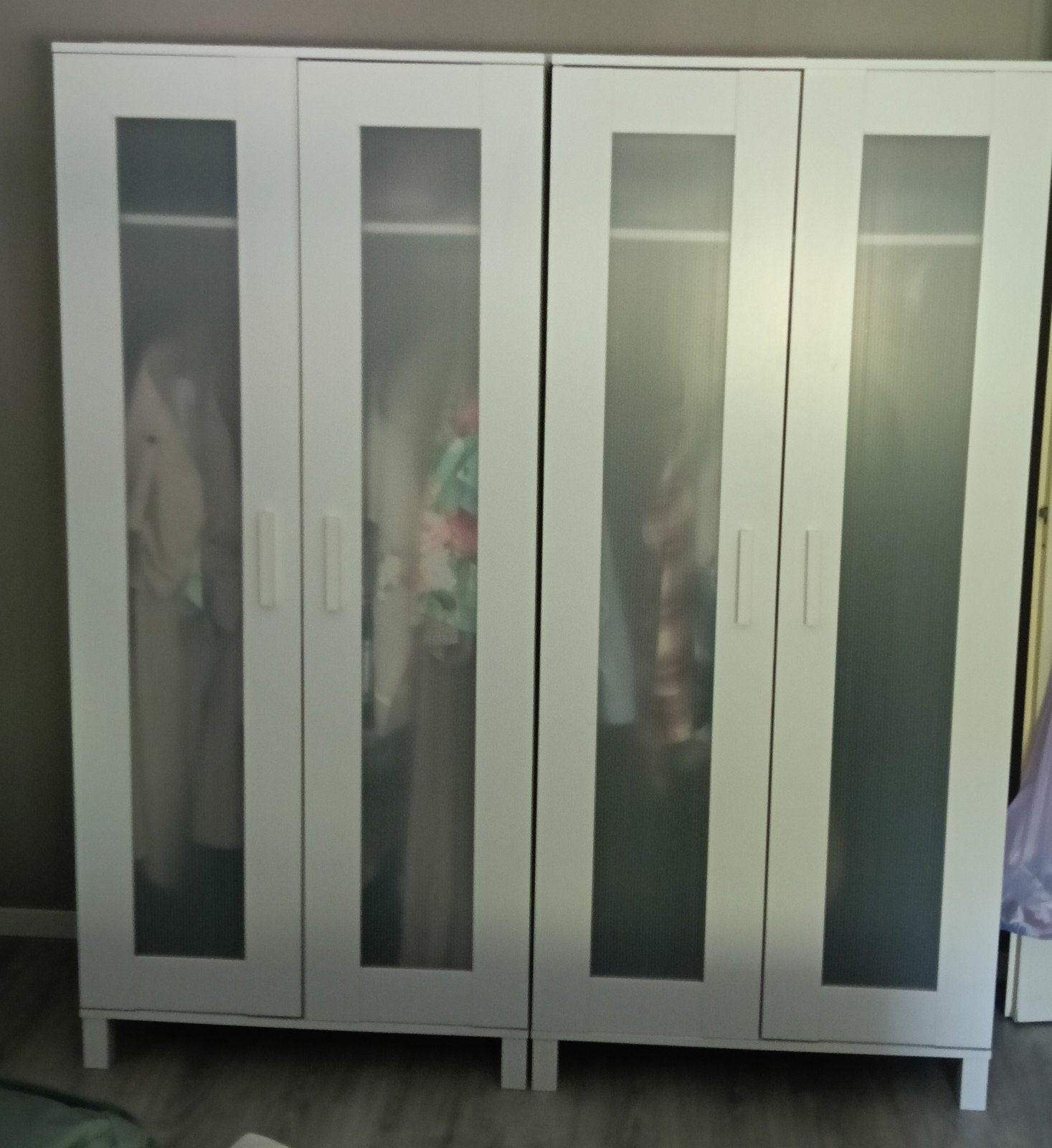 Witte kledingkast met hang en leg., Gebruikt, 150 tot 200 cm, Overige houtsoorten, Ophalen of Verzenden