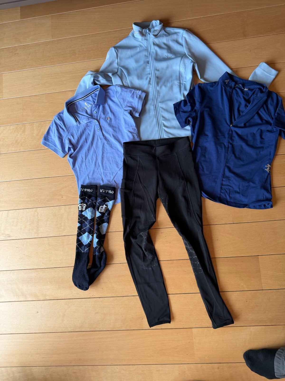 Paardrijkleding setje Blauw, Maat 164 / XS, Dieren en Toebehoren, Paardrijkleding, Ophalen, Blauw, Zo goed als nieuw, Bovenkleding