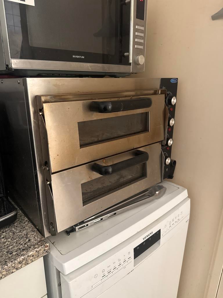 Maxima Professionele Dubbele Pizza Oven - Gebruikt, Witgoed en Apparatuur, Ovens, Gebruikt, Vrijstaand, Oven, 60 cm of meer, Ophalen of Verzenden
