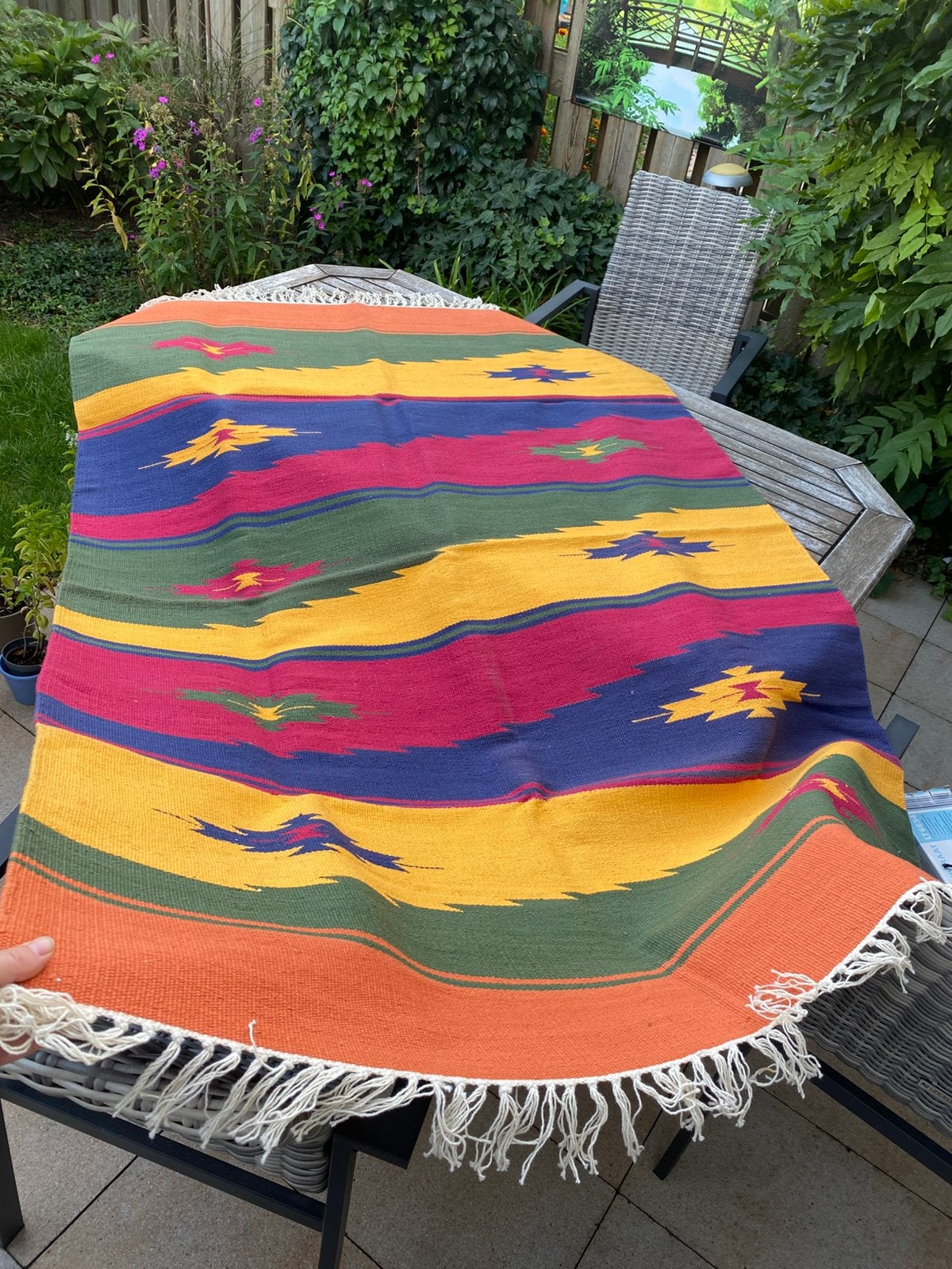 Kleurrijk vloerkleed 90s style, 100 tot 150 cm, Geel, Ophalen of Verzenden, 150 tot 200 cm