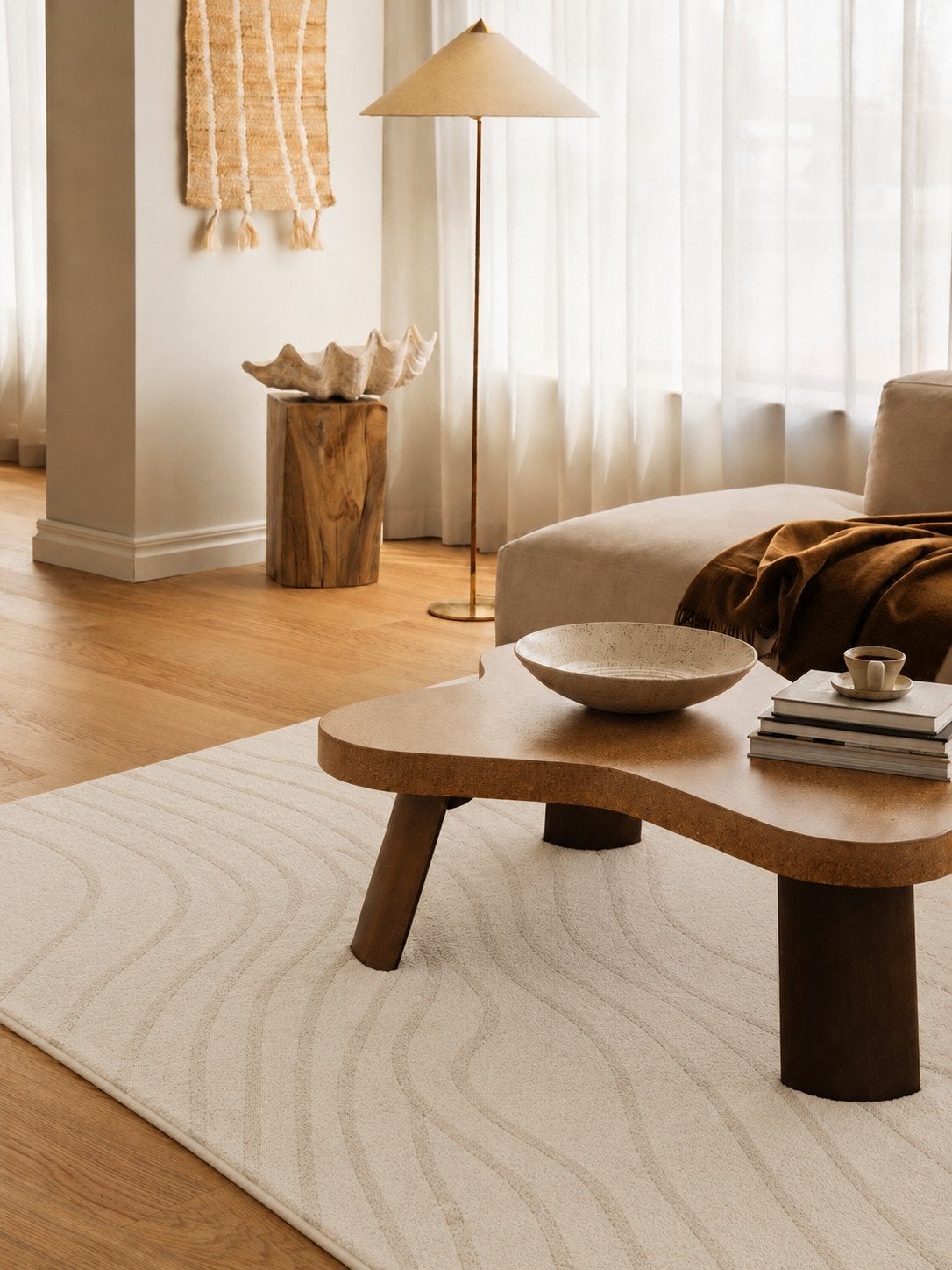 Rugvista: Dala Vloerkleed 200x300 cm - Crème/Wit, Ophalen, Wit, 200 cm of meer, Zo goed als nieuw
