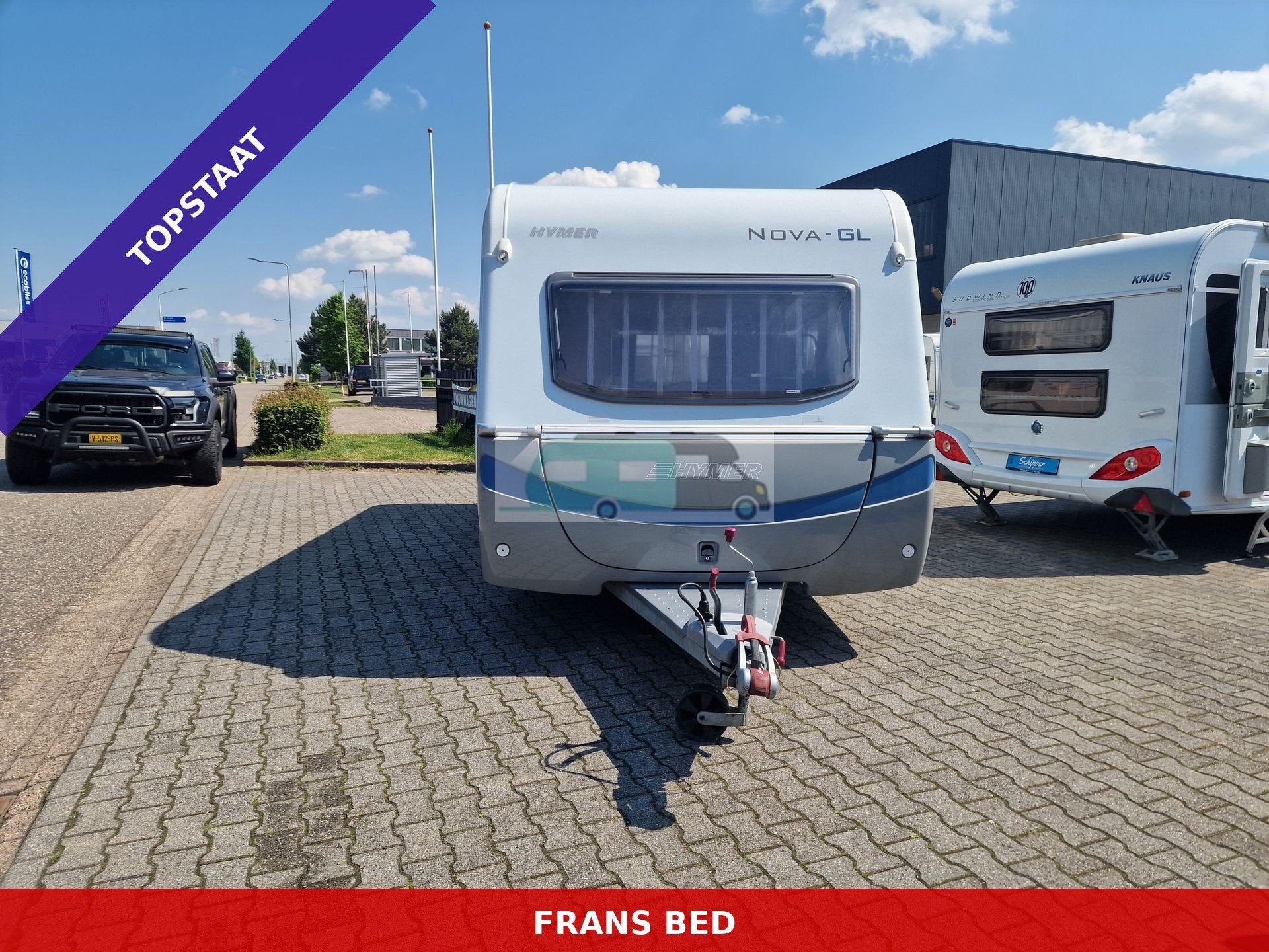 Eriba nova 465 GL/SL 2010 topstaat (bj 2010), Caravans en Kamperen, Bedrijf, Schokbreker, 6 tot 7 meter, Eriba