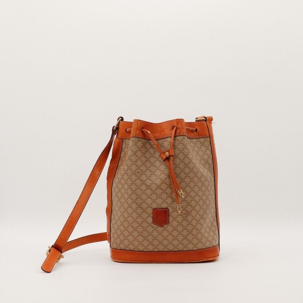 Celine Macadam van Céline 22x28x11 cm bucket tas, Verzenden, Gebruikt, Zwart, Overige typen