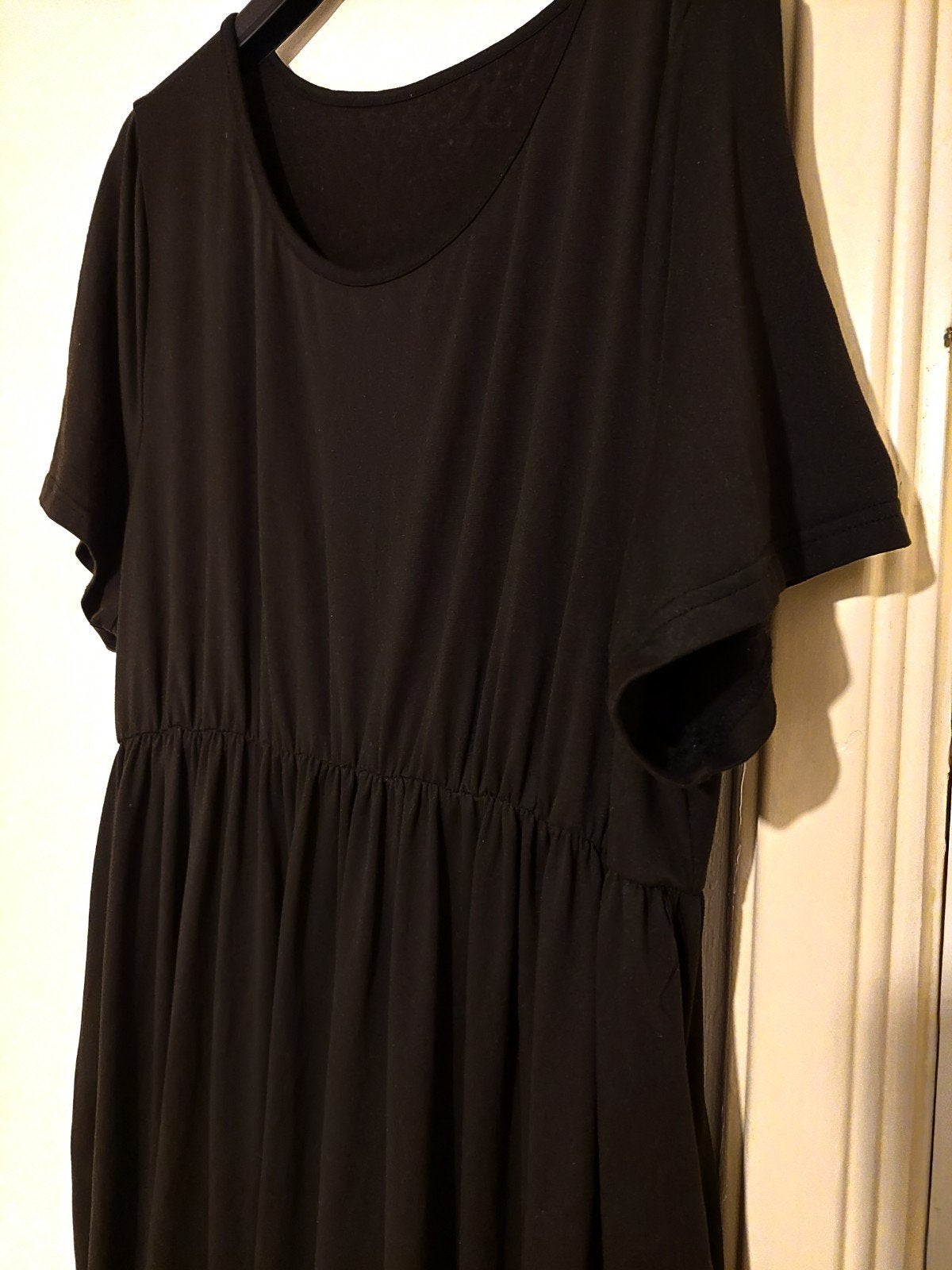 jurk lang zwart maat 48, Kleding | Dames, Grote Maten, Ophalen of Verzenden, Gedragen, Zwart, Jurk