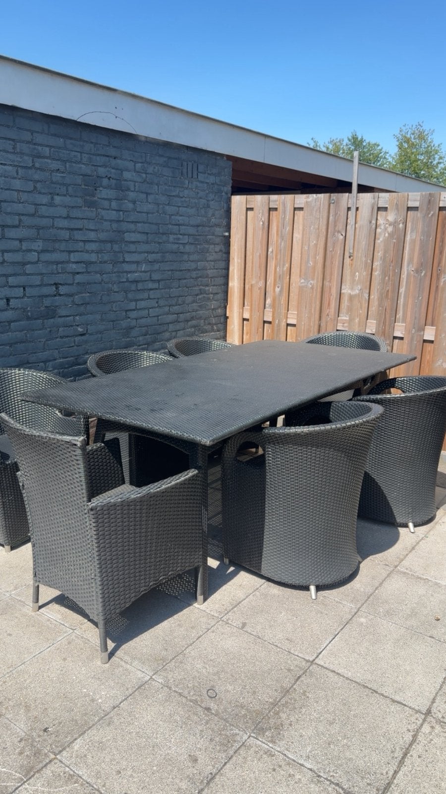 Complete tuin set met 6 stoelen, Ophalen, Zo goed als nieuw