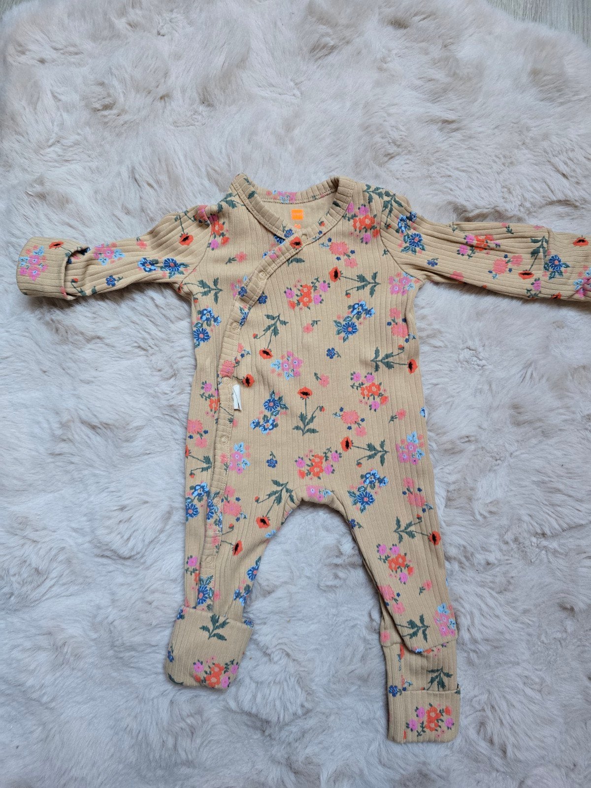 Hema bamboo Meegroeiboxpakje Bloemen beige boxpakje 56, Meisje, Ophalen of Verzenden, Zo goed als nieuw, Hema