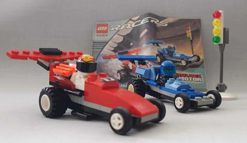 4593 Lego Racers Zero Hurricane & Red Blizzard, Compleet, Lego, Ophalen of Verzenden, Zo goed als nieuw