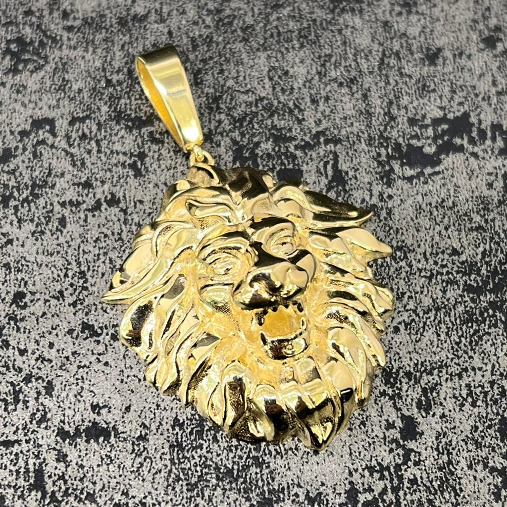 Gouden leeuw kettinghanger 14 karaat goud, Ophalen of Verzenden, Nieuw, Goud, Kruis of Symbool