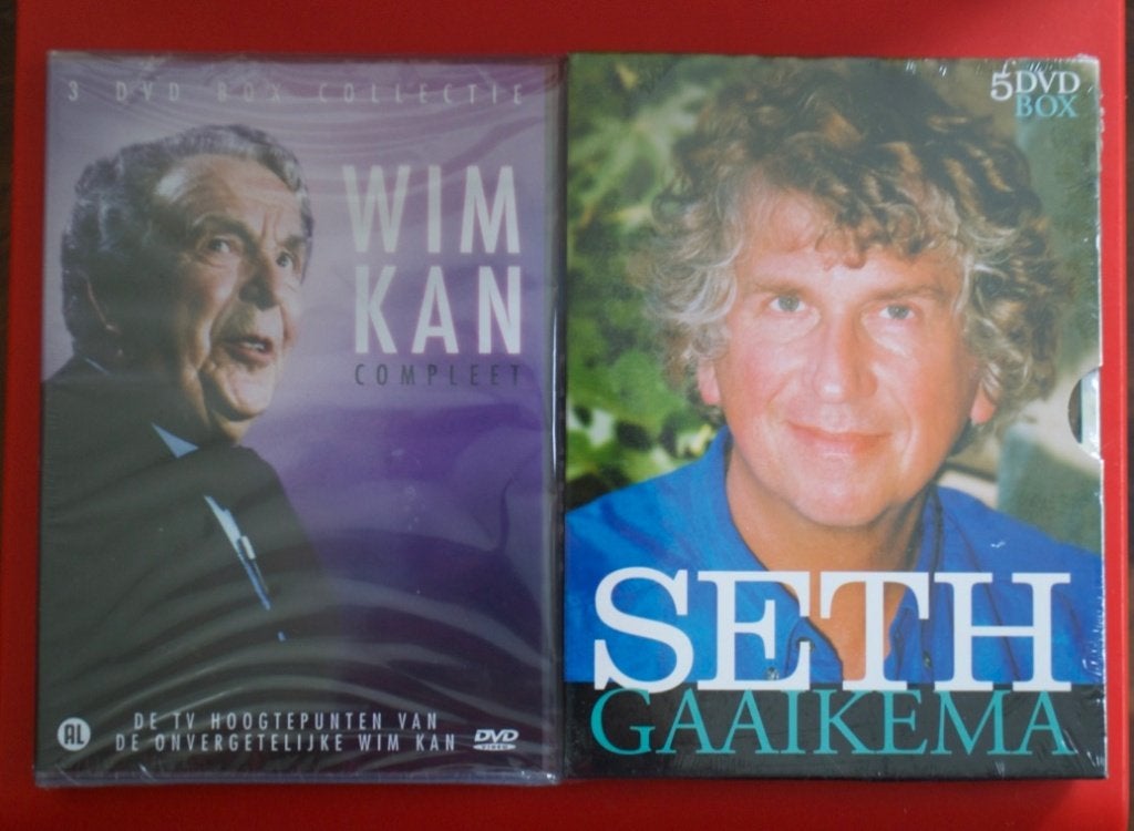 5dvd-box Seth Gaaikema + 3dvd Wim Kan Compleet cabaret, Cd's en Dvd's, Stand-up of Theatershow, Wim Kan, Alle leeftijden, Zo goed als nieuw