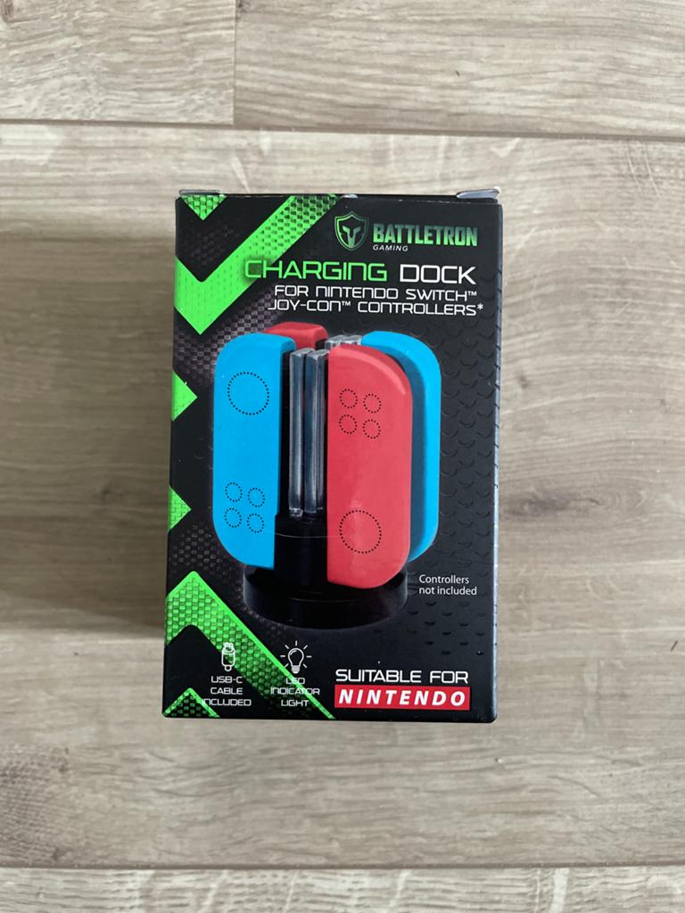 Battletron Gaming Oplaadstation voor Nintendo Switch Joy-Con, Ophalen of Verzenden, Nieuw, Switch, Oplader of Kabel