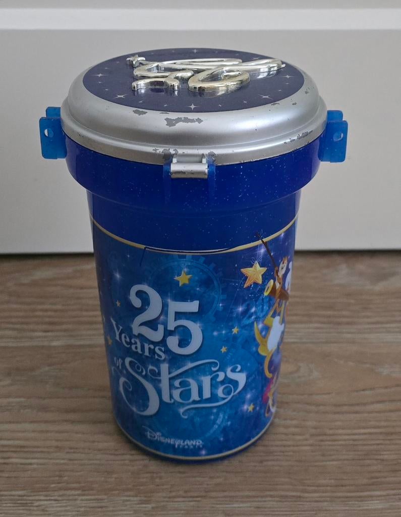 Disney 25 Years of Stars Popcorn Emmer Disneyland Parijs, Verzamelen, Disney, Ophalen of Verzenden, Gebruikt