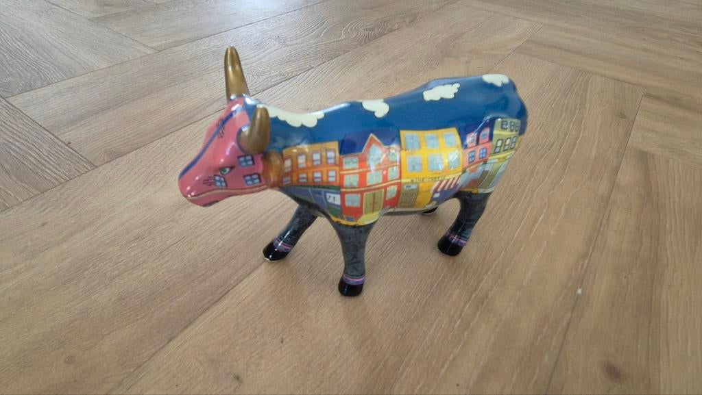 CowParade beeld Amsterdam grachtenpandjes, Verzamelen, Beelden en Beeldjes, Ophalen of Verzenden, Zo goed als nieuw, Dier