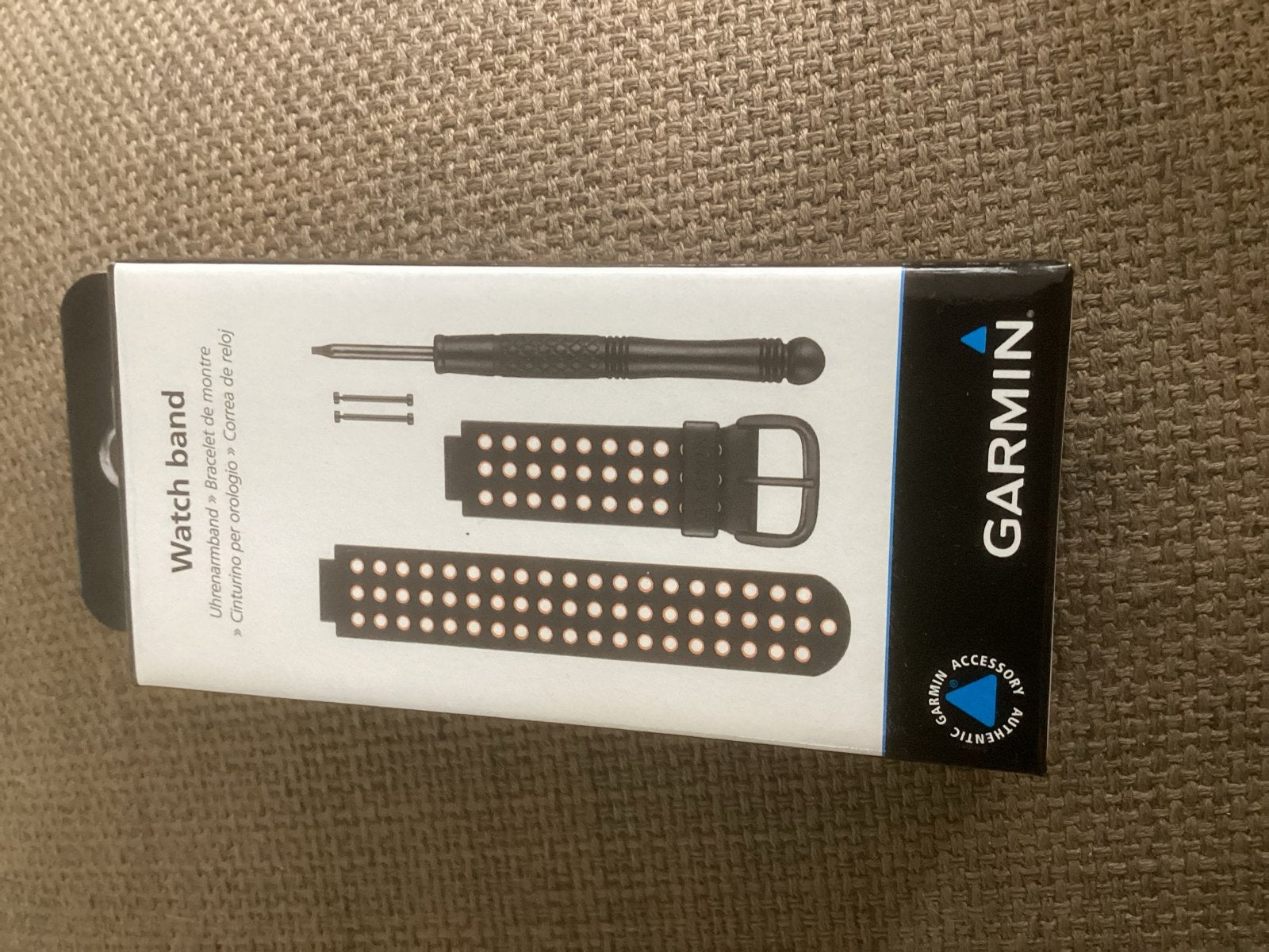 Garmin Horlogebandje Zwart/Oranje met Gereedschap, Ophalen of Verzenden, Nieuw, Zwart, Android