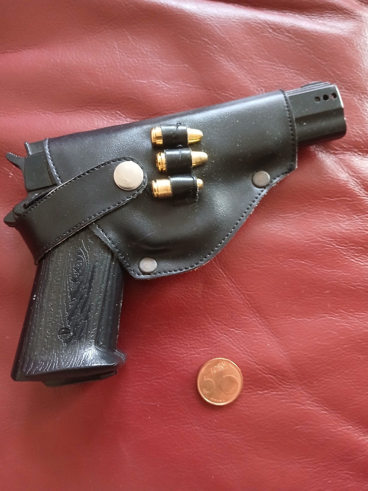 Pistoolmodel Aansteker met Holster en Patronen, Ophalen of Verzenden, Gebruikt, Aansteker