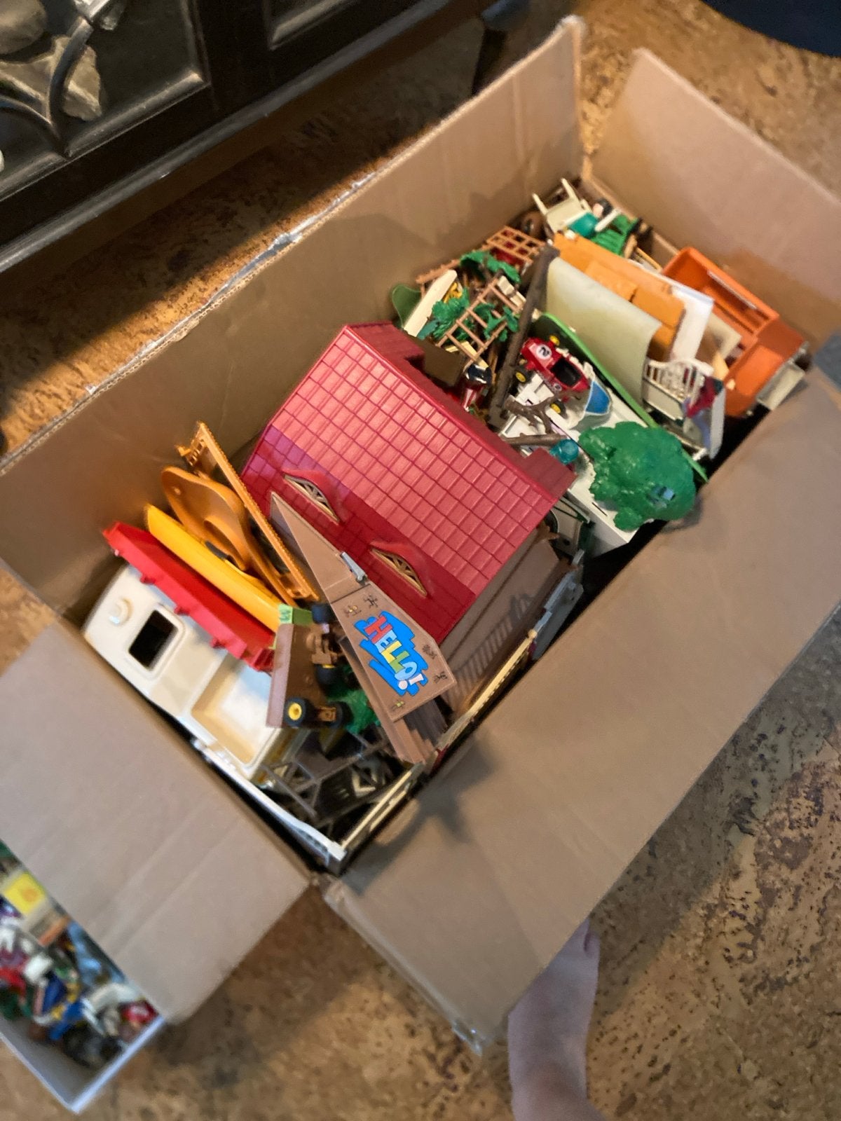 Grote doos vol Playmobil: huis, voertuigen, figuren en meer, Kinderen en Baby's, Speelgoed | Playmobil, Ophalen, Gebruikt, Complete set