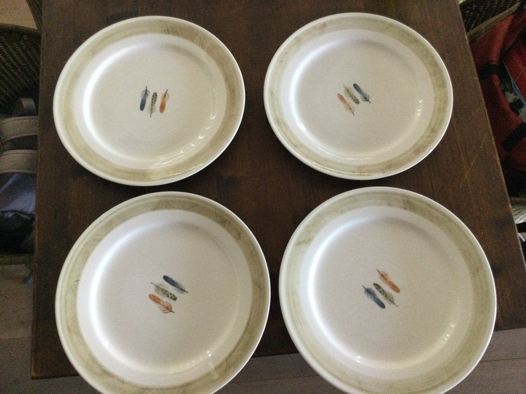 Vier grote borden Jaliang servies, 34 cm doorsnede, Ophalen, Zo goed als nieuw, Bord(en), Overige stijlen