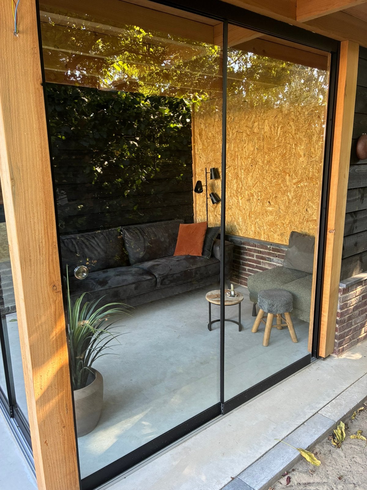 Glaspanelen 94 x 230 voor veranda, Doe-het-zelf en Verbouw, Kozijnen en Schuifpuien, Ophalen, Aluminium, Zo goed als nieuw, Raamkozijn
