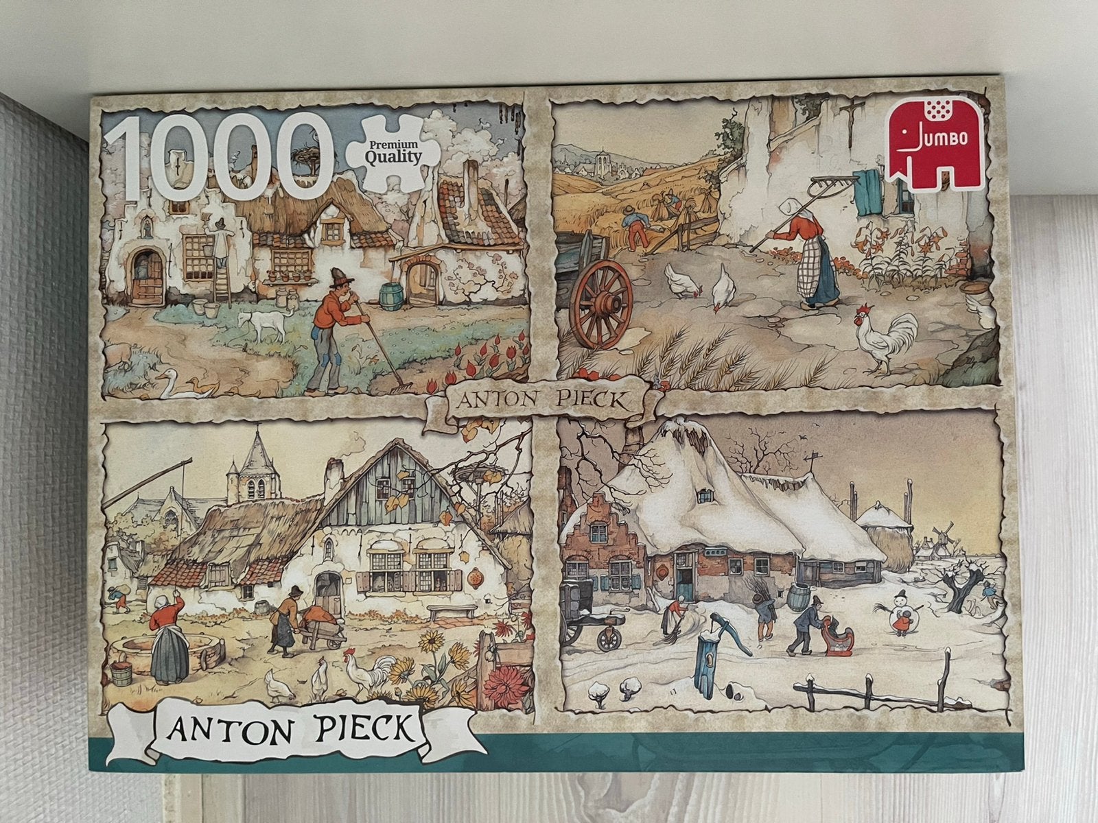 Jumbo puzzel Anton Pieck 1000 stukjes, Ophalen of Verzenden, 500 t/m 1500 stukjes, Zo goed als nieuw, Legpuzzel