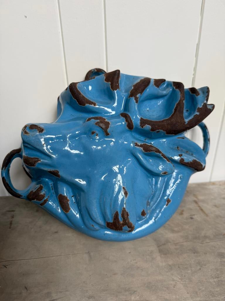 Metalen Hertenkop Vorm - Decoratieve Bakvorm Blauw, Ophalen of Verzenden, Gebruikt