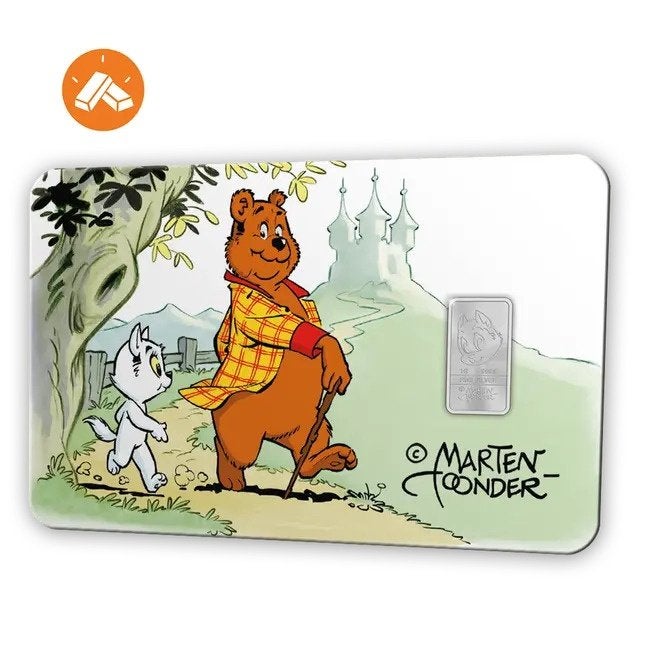 Coincard Nederland 2026 - Zilverbaar 1 Gr - 85 jaar Tom Poes, Verzenden, Zilver, Overige landen, Overige waardes