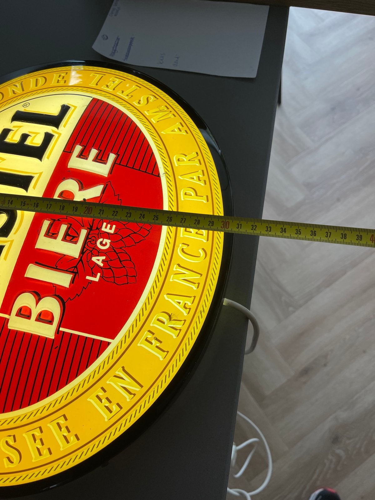 Amstel Bier Reclamebord - Lichtbak - Vintage, Ophalen of Verzenden, Gebruikt, Reclamebord, Plaat of Schild, Amstel