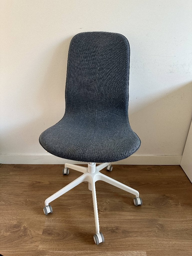 IKEA LÅNGFJÄLL Conference chair with armrests, Huis en Inrichting, Ophalen, Gebruikt, Blauw, Bureaustoel