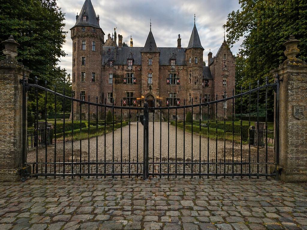 Oude poort van een kasteel 4 meter, Ophalen of Verzenden, Zo goed als nieuw, IJzer, Tuinhek