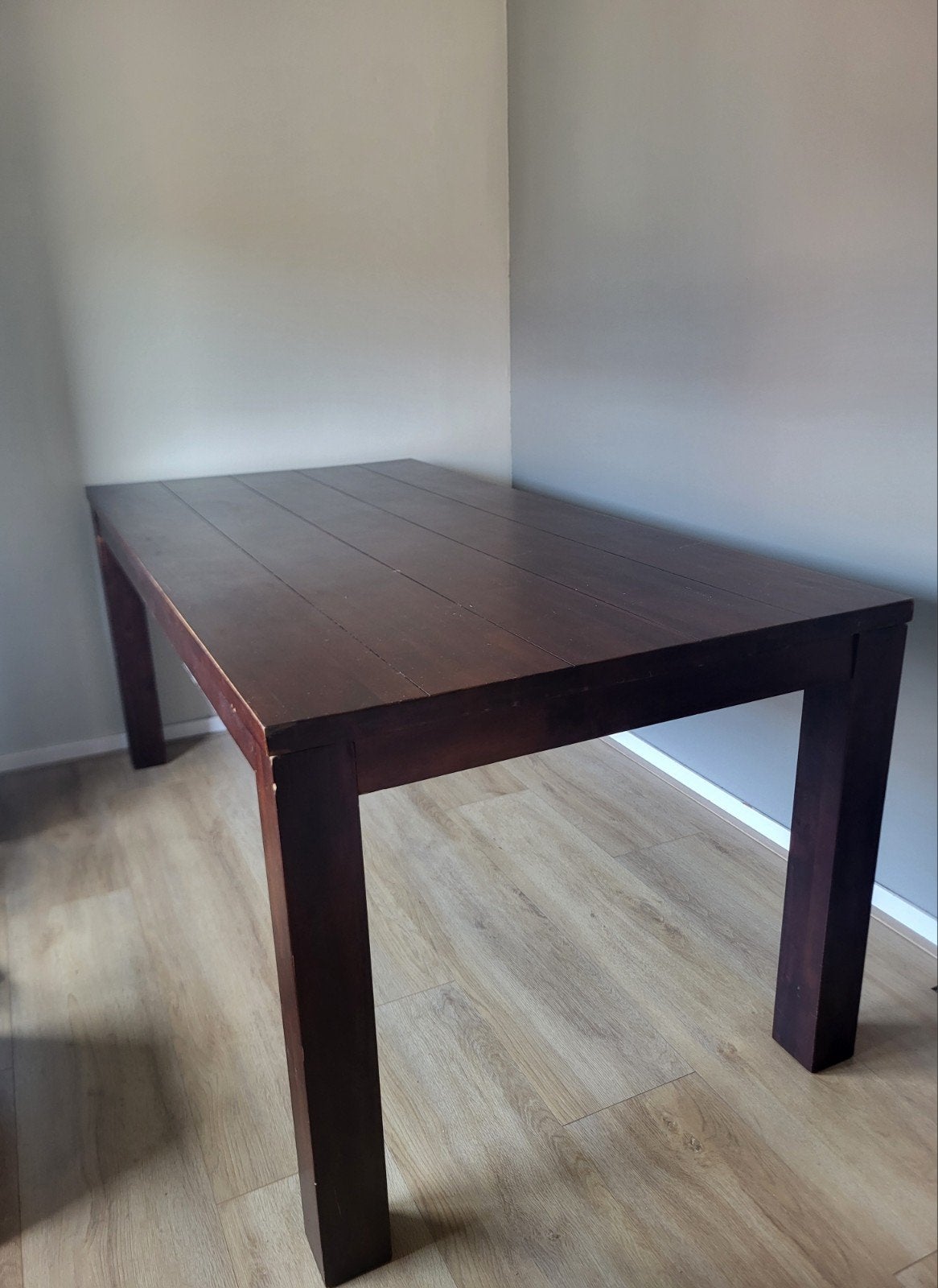 Houten eetkamertafel, Huis en Inrichting, Tafels | Eettafels, Ophalen, Gebruikt, 50 tot 100 cm, Vijf personen of meer