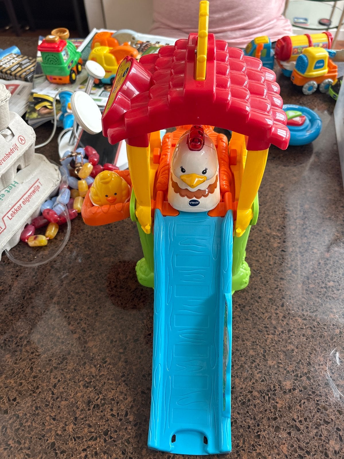 VTech Kippenren met kip auto (werkend), Ophalen, Gebruikt, Overige typen, Met wieltjes