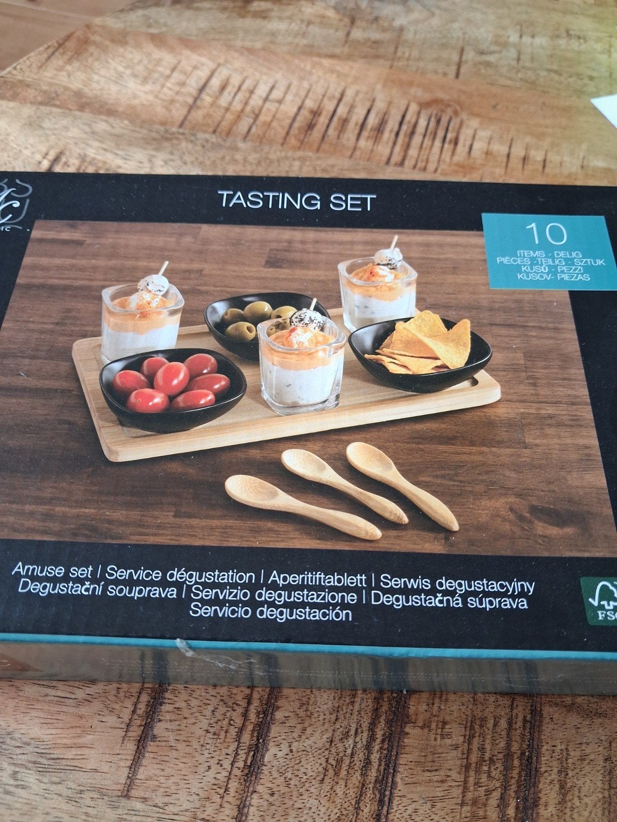 Tasting Set - Amuse Set met 10 Delen, Overige typen, Hout, Nieuw, Ophalen of Verzenden