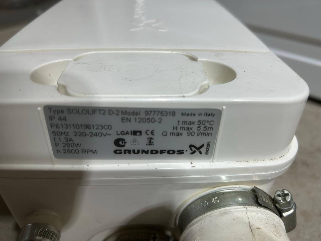 Grundfos Sololift2 D-2 Vuilwaterpomp, Overige materialen, Overige typen, Ophalen of Verzenden, Zo goed als nieuw