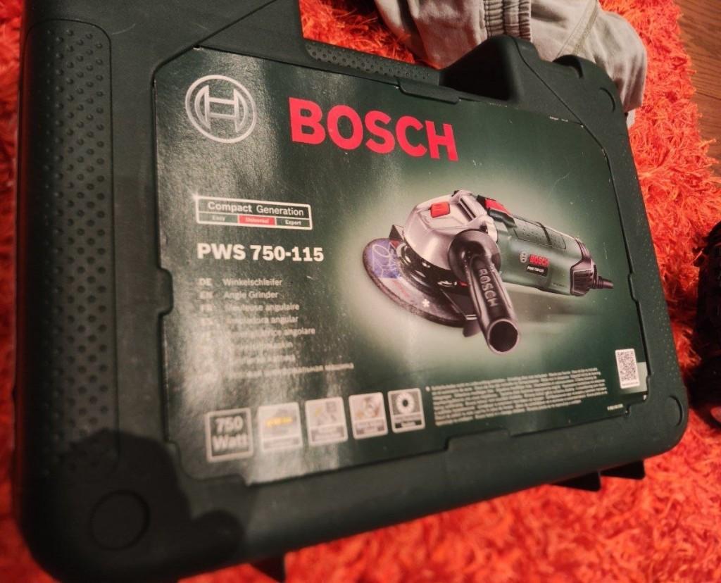 Bosch PWS 750-115 angle grinder haakse slijper/slijptol 750w, Ophalen of Verzenden, Zo goed als nieuw, 700 tot 1000 watt, Haakse handslijpmachine