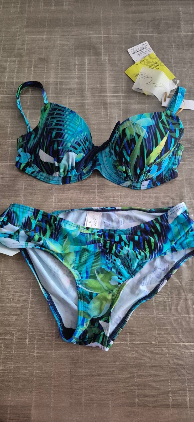 Turquoise Bikini mt 38/C, Kleding | Dames, Badmode en Zwemkleding, Blauw, Ophalen of Verzenden, Bikini, Nieuw
