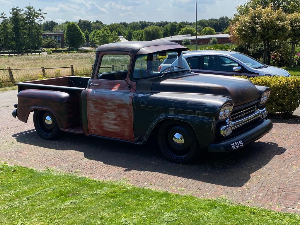 Chevrolet Apache 1959, Auto's, Bestelauto's, Particulier, Chevrolet, Benzine, Automaat, Geïmporteerd, Overige kleuren, Zwart, Ophalen