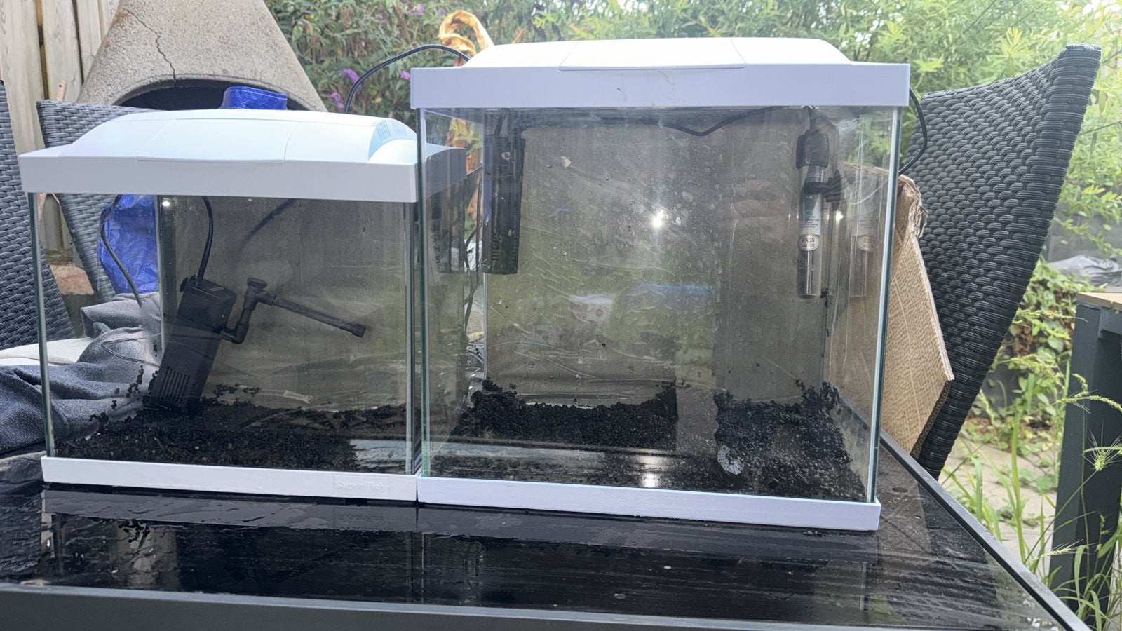 2 garnalen/kweekbakken compleet, Ophalen of Verzenden, Zo goed als nieuw, Gevuld zoetwateraquarium