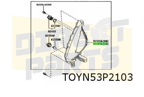 Toyota Prius (2/17-) ( ZVW52) mist- / achteruitrijlamp Links, Auto-onderdelen, -, Verzenden, -, Nieuw