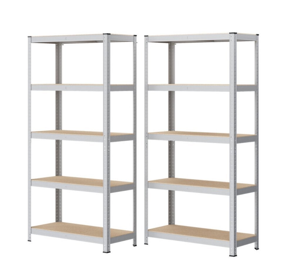 Stellingkasten met 5 niveaus (2 sets), voor magazijn, garage, Ophalen, Nieuw