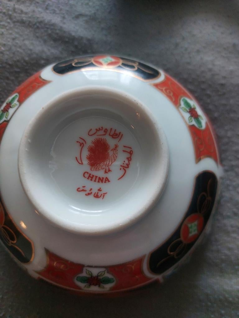 3x Handgeschilderde Soepkommen met Lepel - Chinees Design, Ophalen of Verzenden