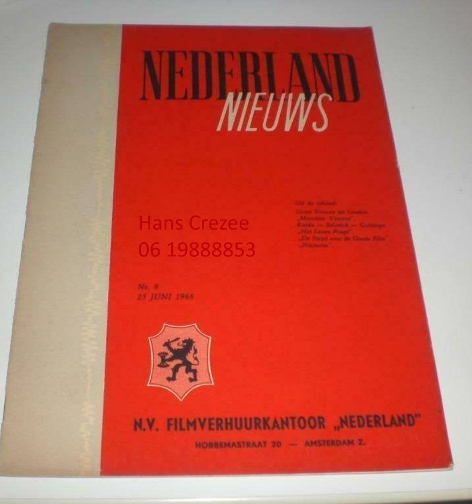 zoek oud filmverhuurkantoor nederland film nieuws 1947 1948, Boeken, Ophalen of Verzenden, Gelezen, Catalogus