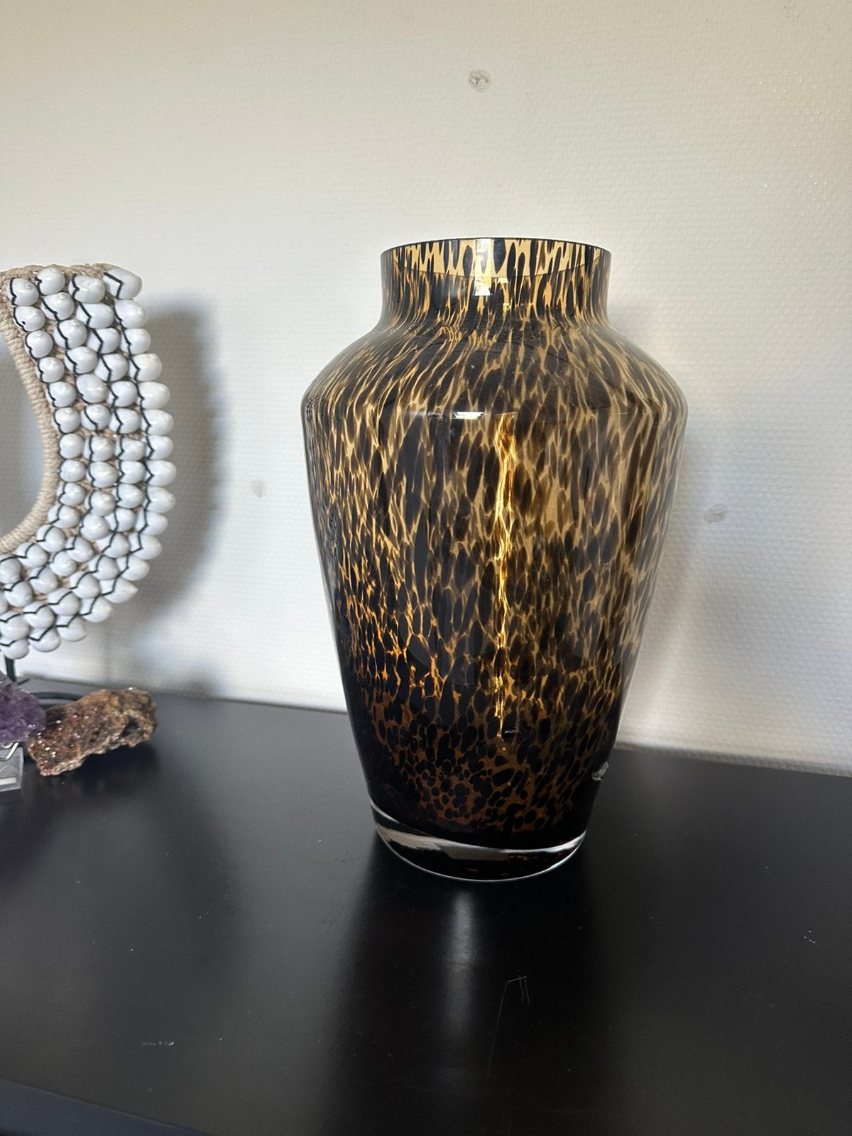 Grote decoratieve glazen vaas – tiger, Ophalen