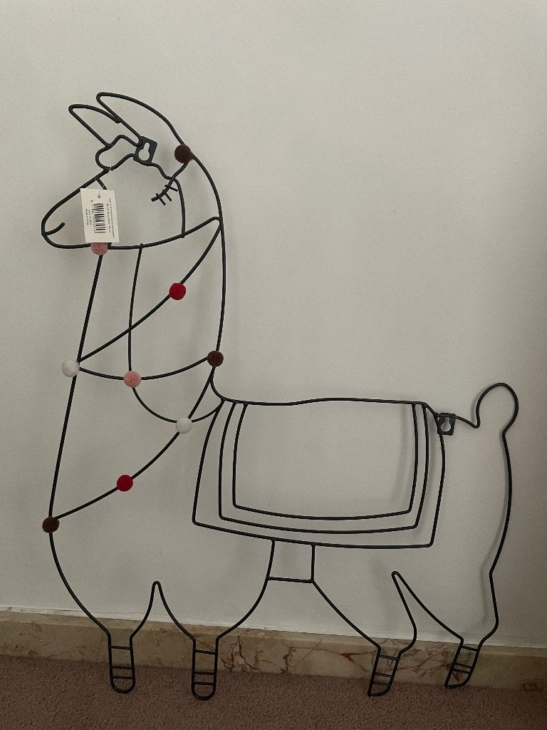 Alpaca / lama wanddecoratie metaal 60 cm NIEUW, Ophalen, Nieuw
