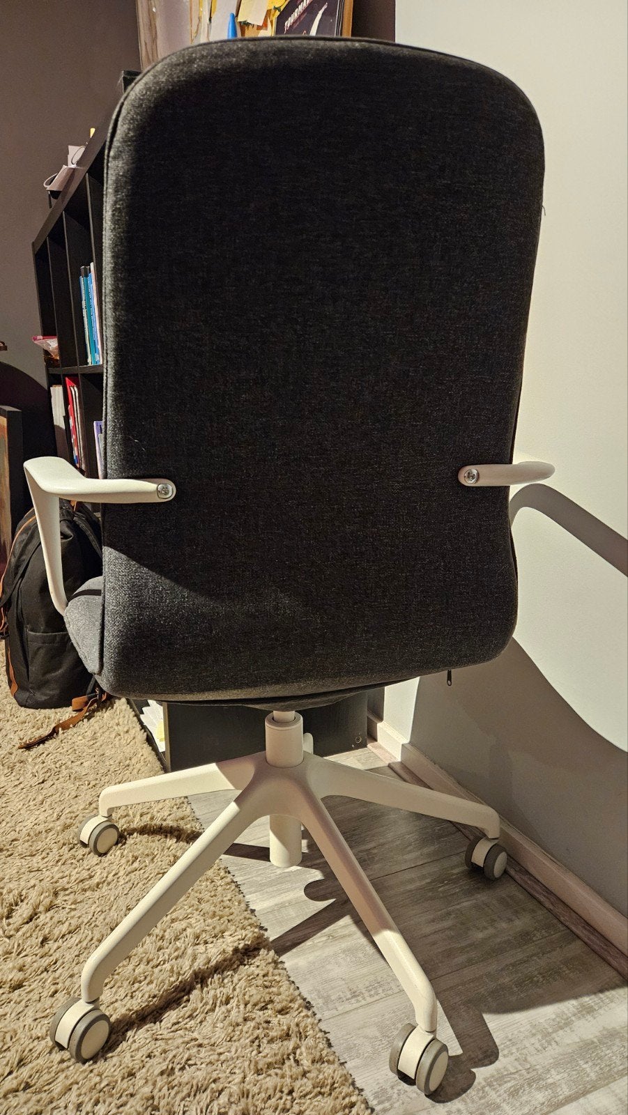 Ikea Comfortabele Bureaustoel - Grijs met Witte Basis, Ophalen of Verzenden, Gebruikt, Grijs, Bureaustoel