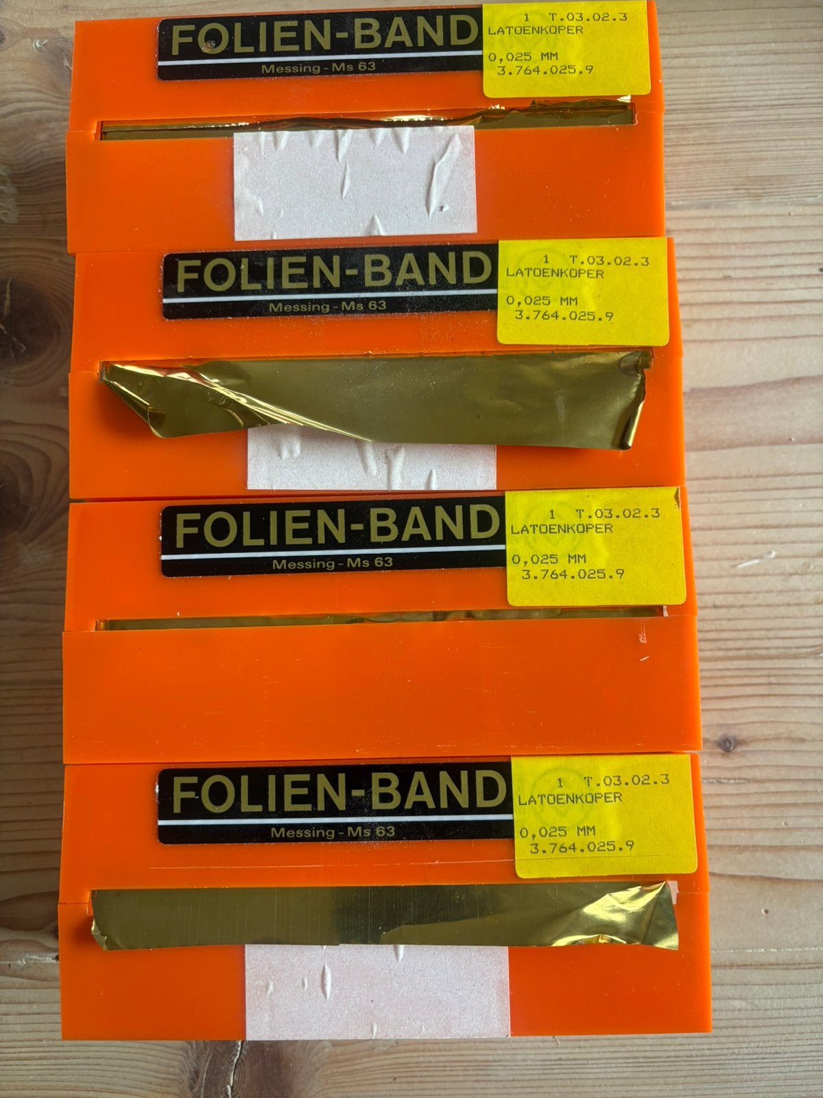 Set van 4 Dispenserboxen met Latoenkoper– 0,025 mm, Ophalen, Zo goed als nieuw