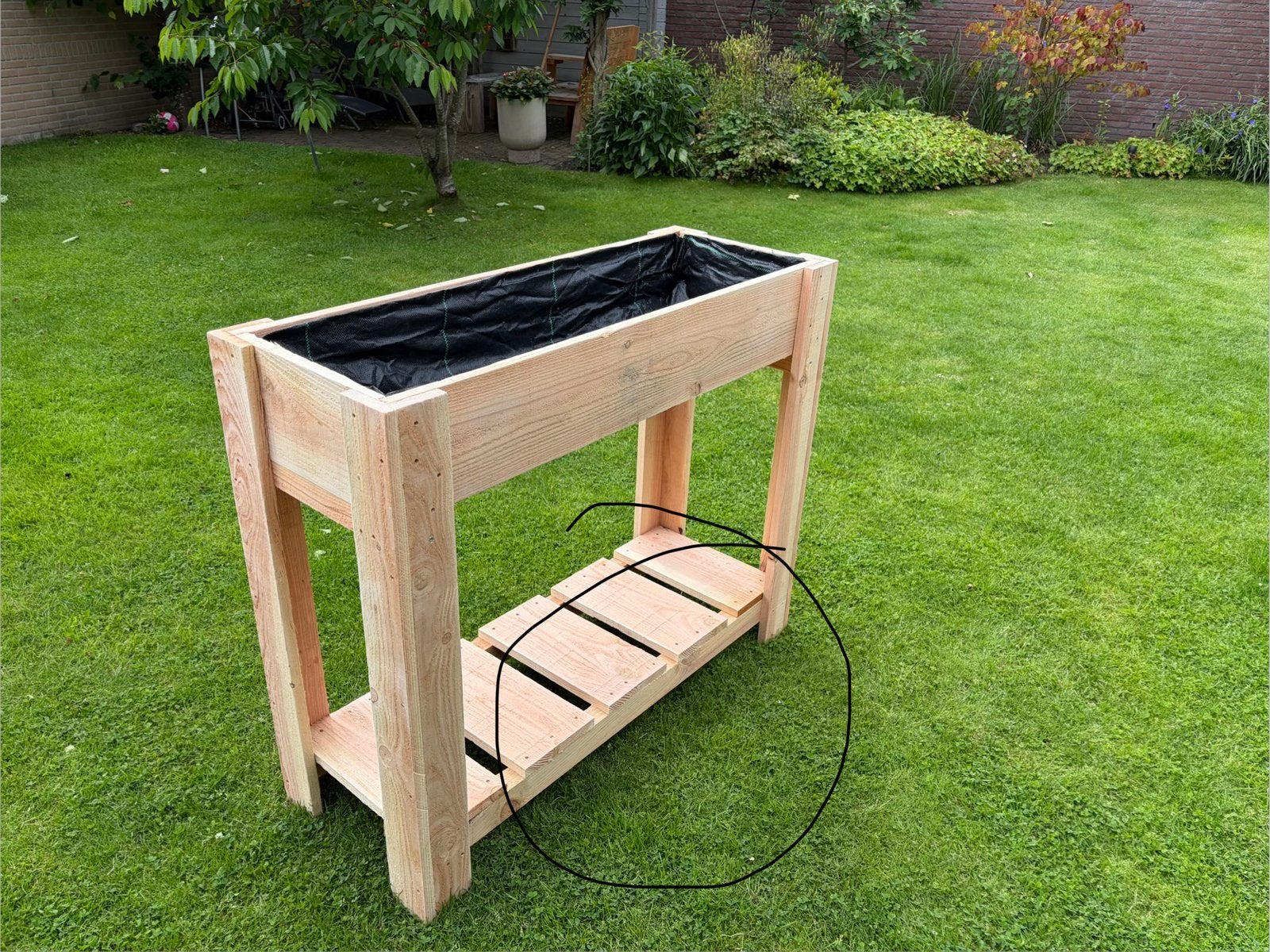 Douglas kweektafel/bloembak, Ophalen, Zo goed als nieuw, Rechthoekig, Hout