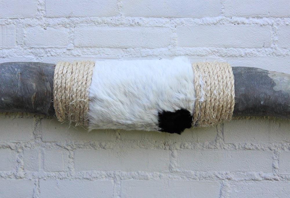 Texas style BULLBAR- 177 cm - afgewerkt met vel en touw, Ophalen, Nieuw, Boerderijdier, Overige typen