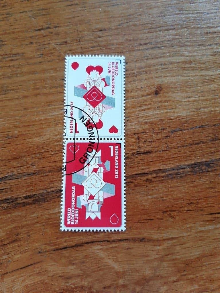 nederland gestempeld jaar 2013 nr 3067 / 3068 paar, Ophalen of Verzenden, Na 1940, Gestempeld
