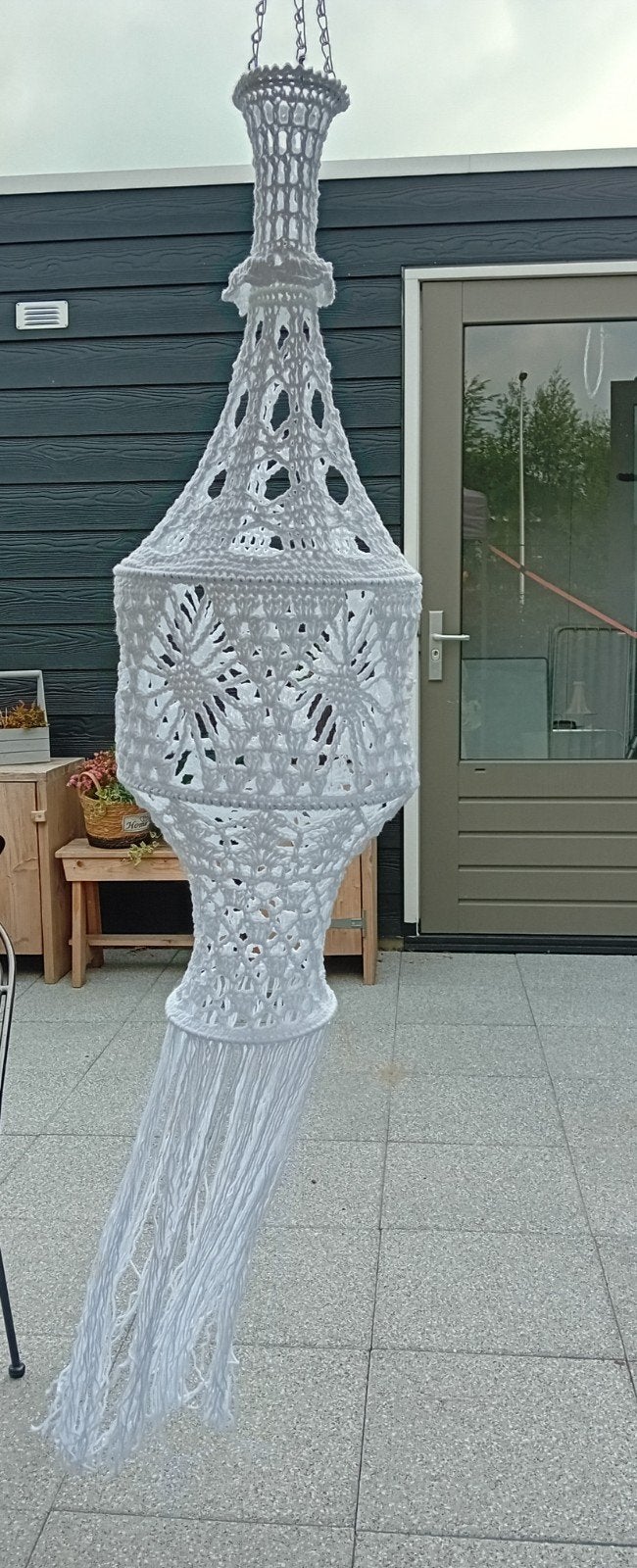 spierwitte IBIZA STYLE lamp 140 cm lang, Ophalen of Verzenden, Nieuw, Overige materialen, Ibiza